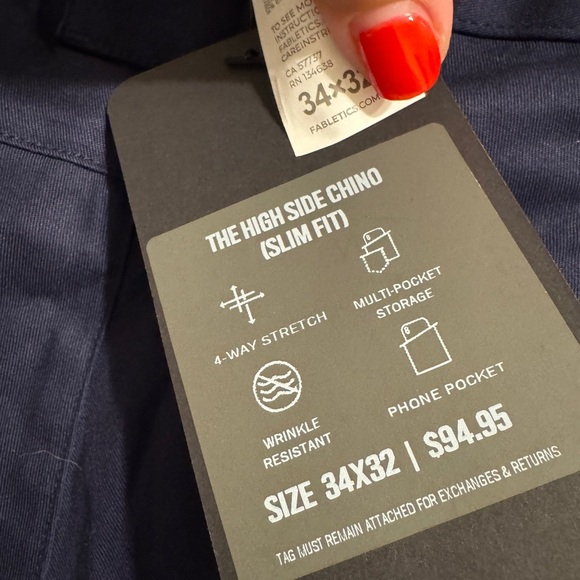 Fabletics The High Side Chino (Slim Fit) 34x32 - Picture 6 of 7